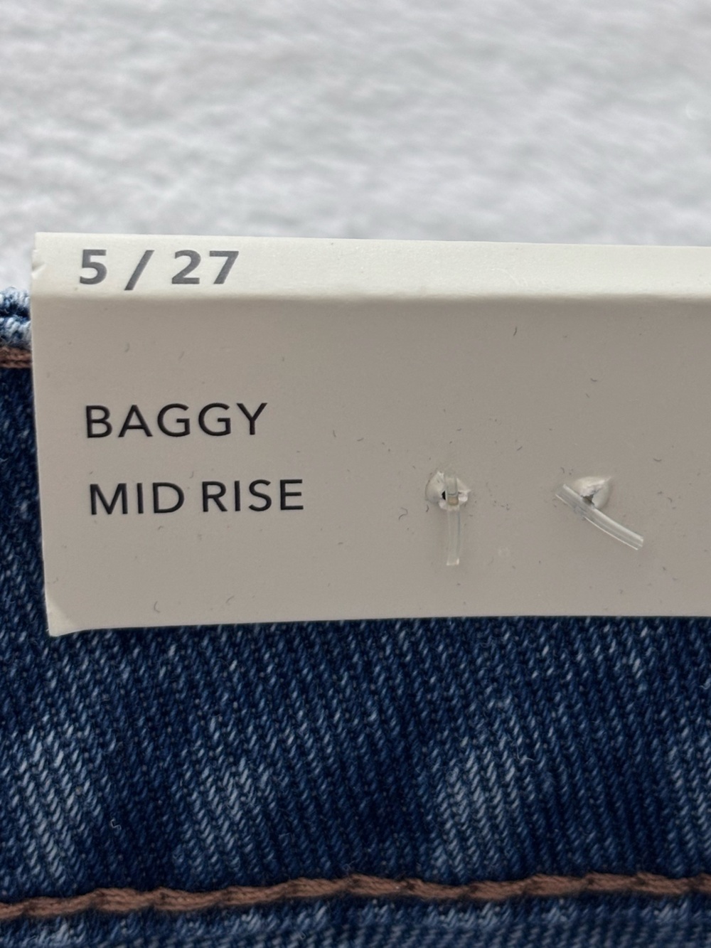 1030 TenThirty Mid Rise Relaxed Baggy Wide Leg Embroidered Blue Jeans--NWT--27 - Picture 9 of 16